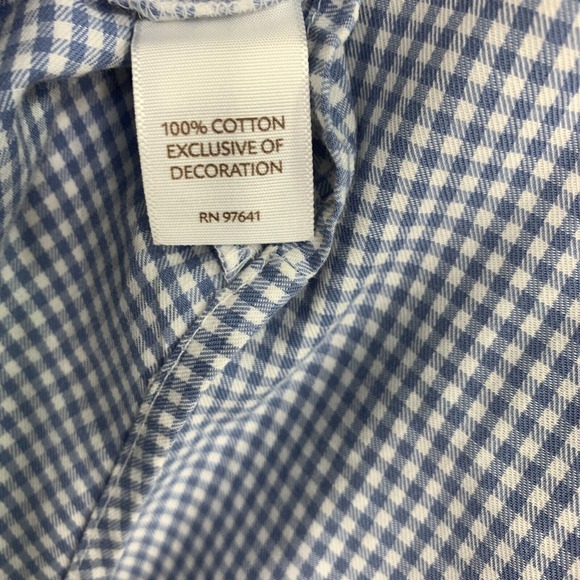 J. Jill Uncommon Threads Button Up Shirt Womens Top L Embroidered Check Roll Tab - Picture 9 of 10